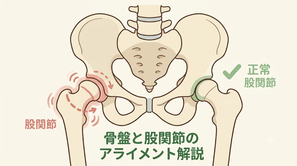 骨盤や股関節のアライメント解説の画像