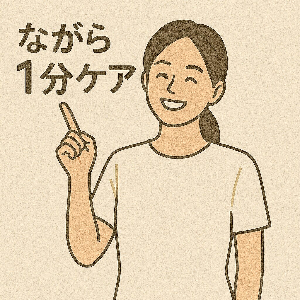 指を指している女性