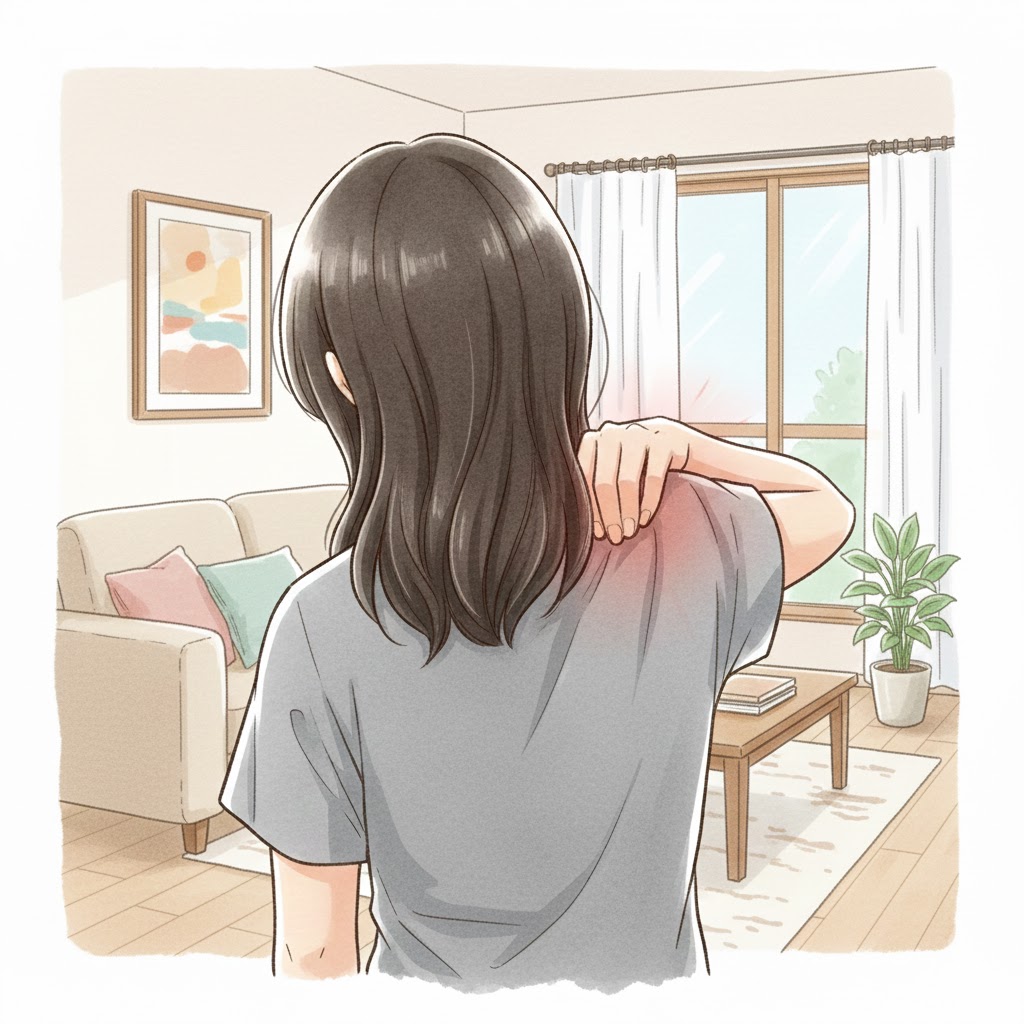 右肩が痛い女性