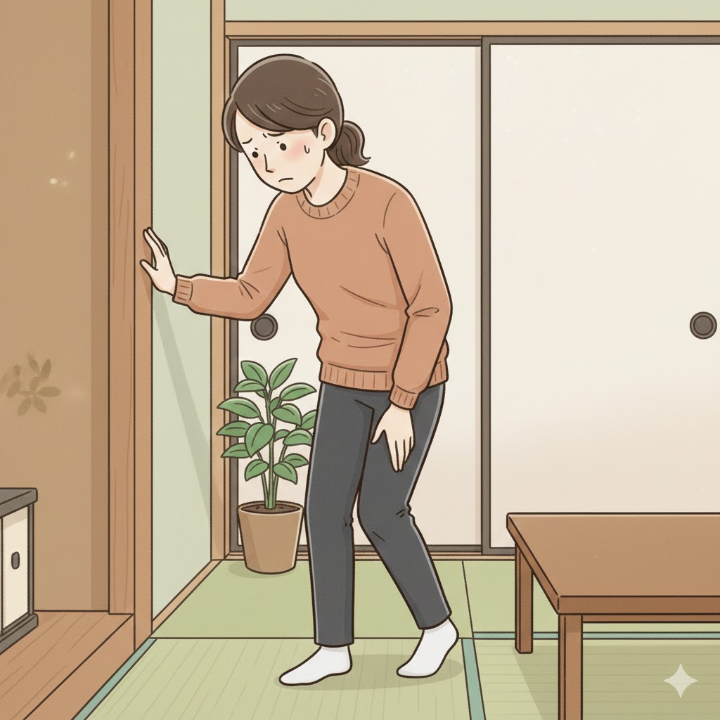 歩いている時に膝が痛い女性