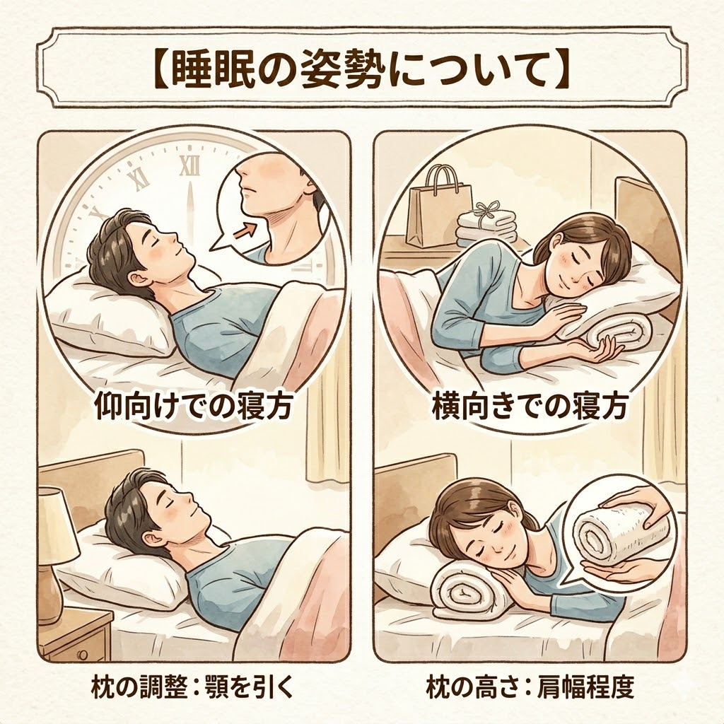 睡眠時の姿勢についての画像