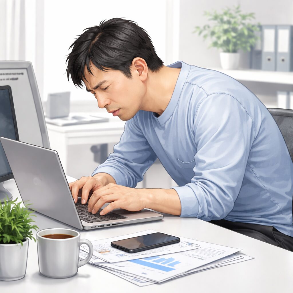 猫背による胃もたれの原因を解説