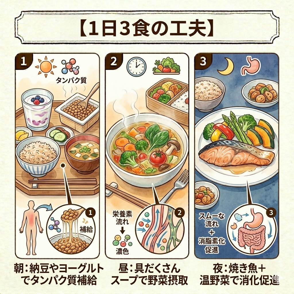 バランスのとれた食事メニュー