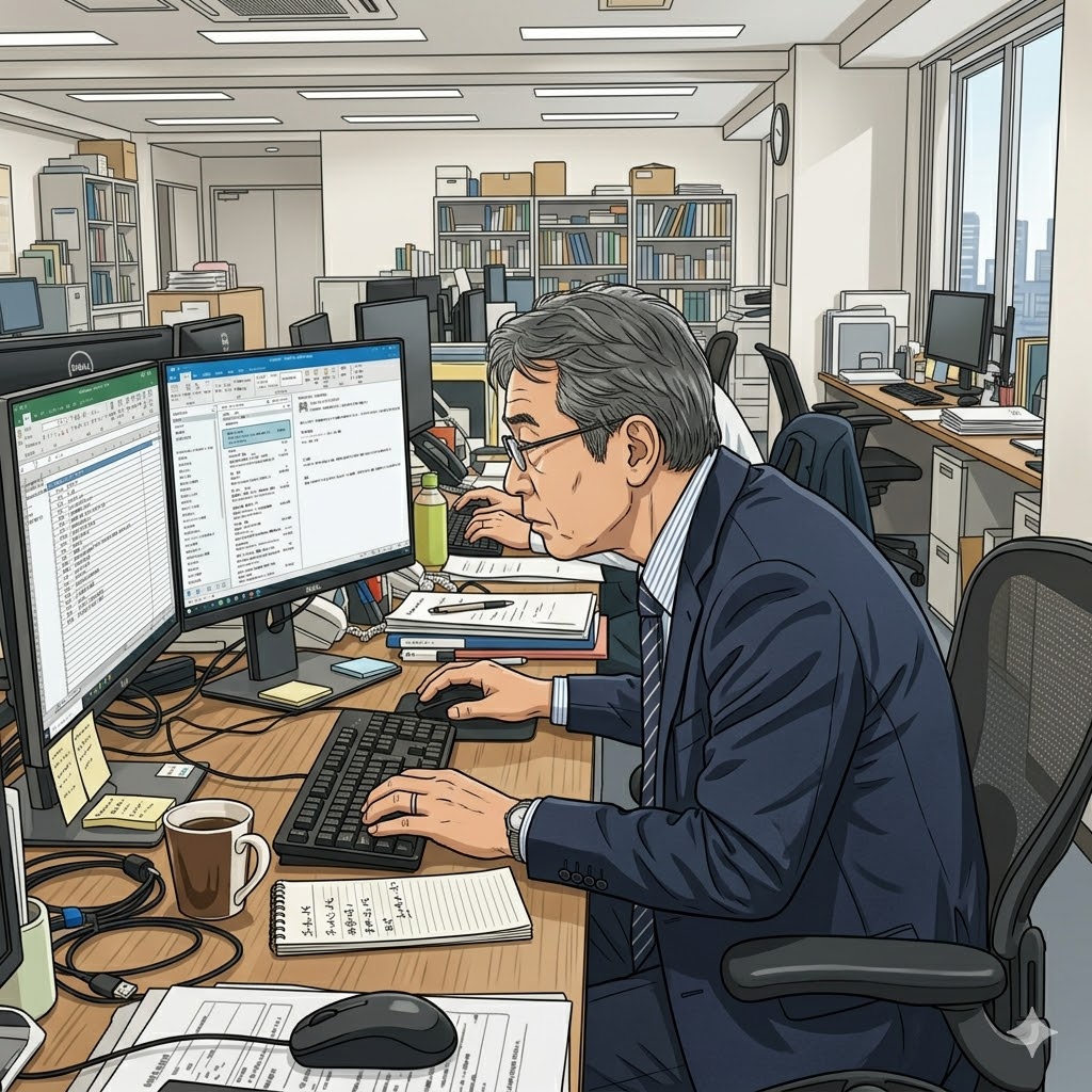 ストレスで肩こり・腰痛が起きる仕組みを示す図解