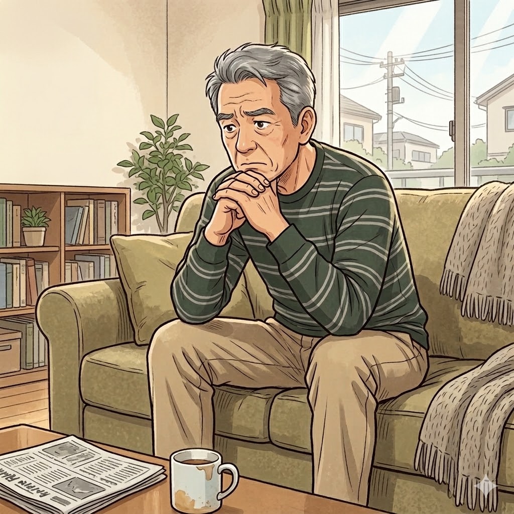 悩んでいる男性