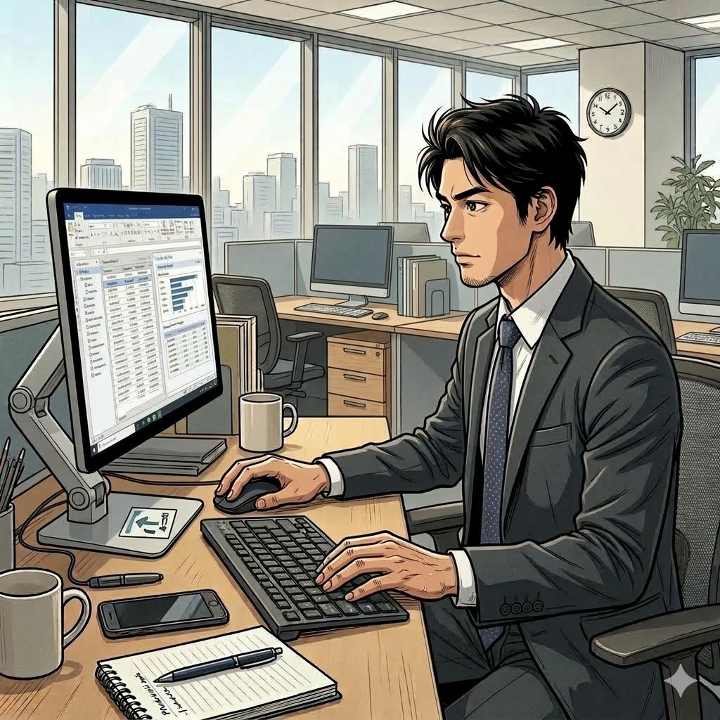 腰痛予防のための正しいモニター位置