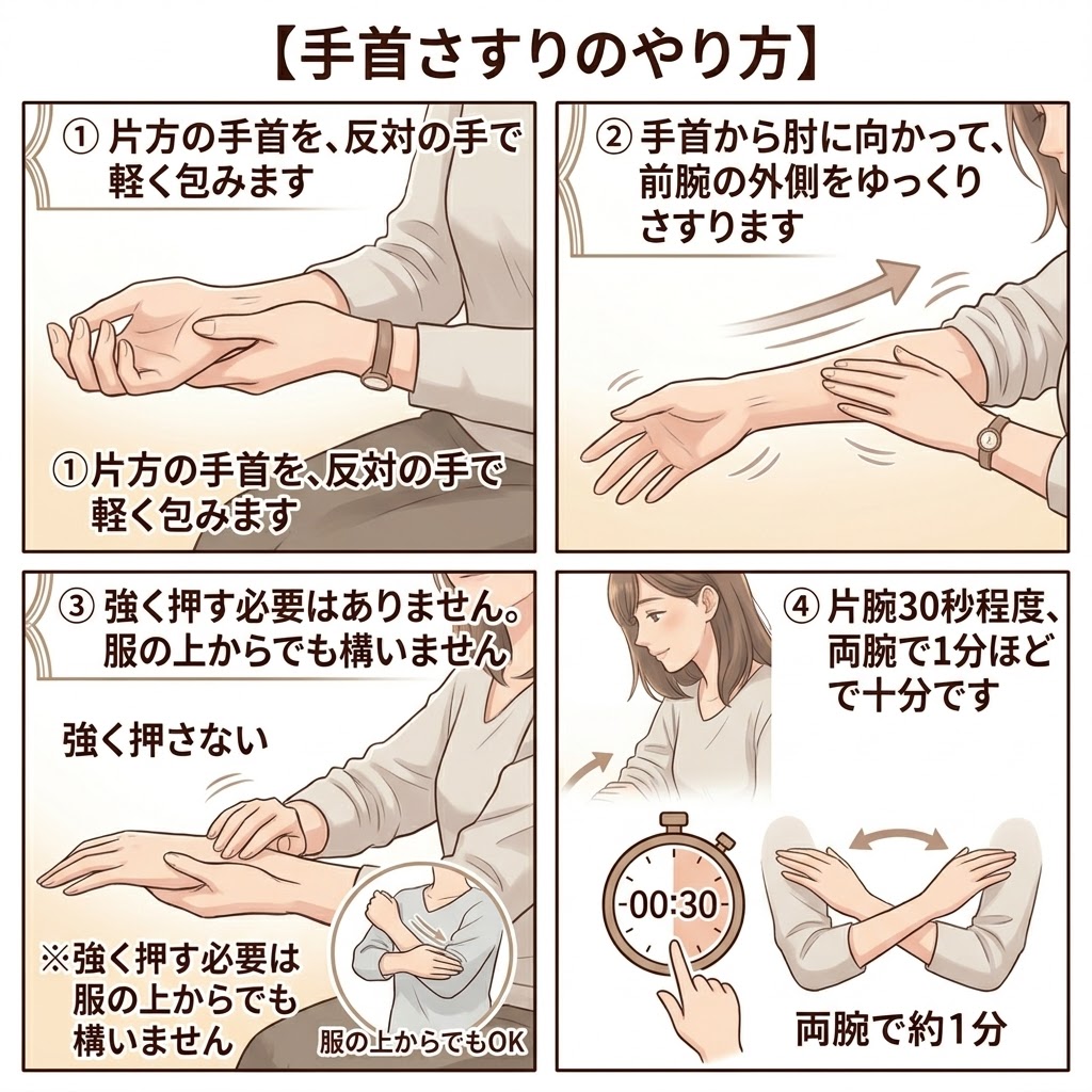 首こり改善のための手首セルフケア方法