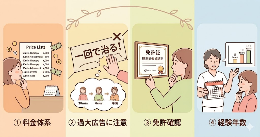 治療院を選ぶポイント