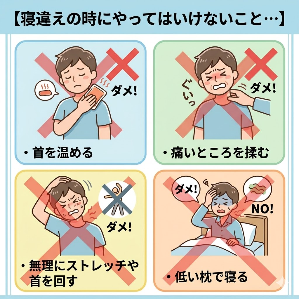 寝違いの時にやってはいけないこと