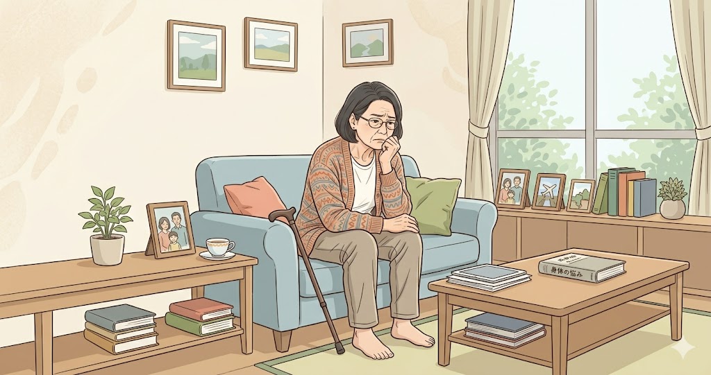 悩んでいる女性の様子