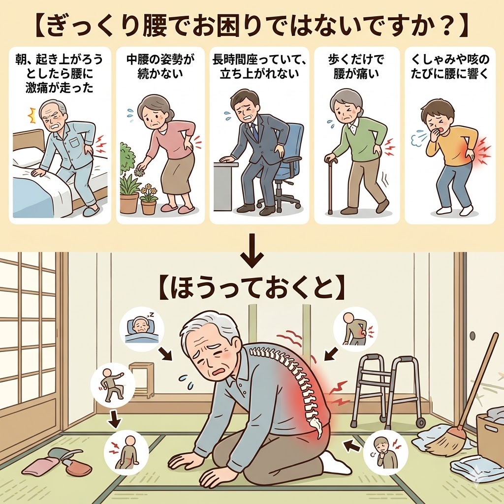 ギックリ腰のチェック項目