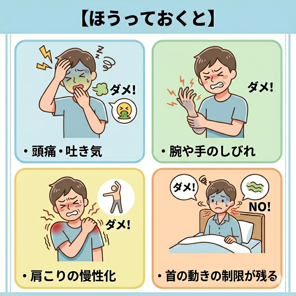 寝違いをほうっておくとの画像