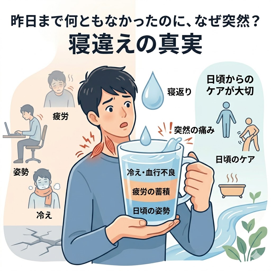 寝違いの説明イラスト図