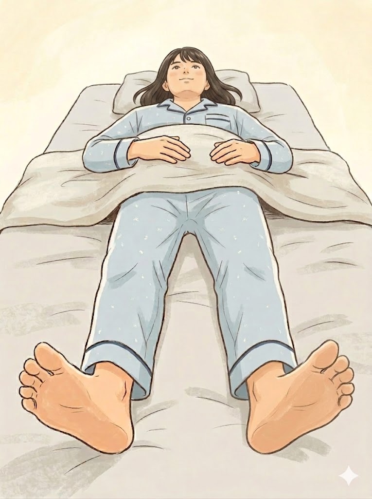 足の長さが違う 骨盤のねじれによる左右の足の開き方の差