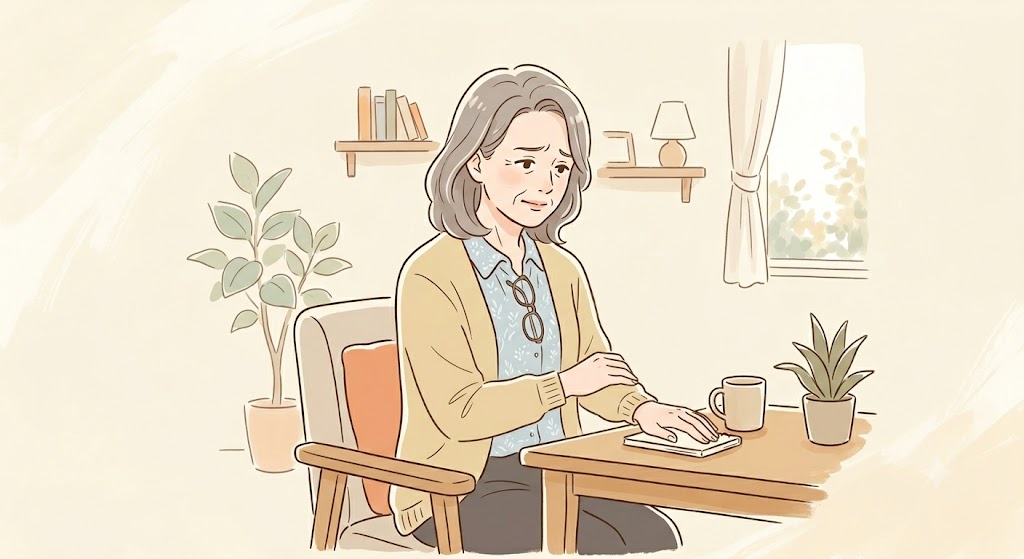 手根管症候群の症状の女性