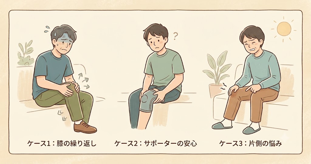 膝を痛める人のパターンの様子
