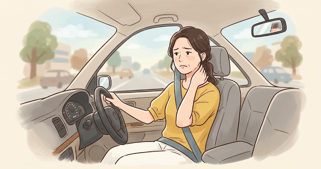 長距離運転で首がパキパキ鳴らしたくなる？