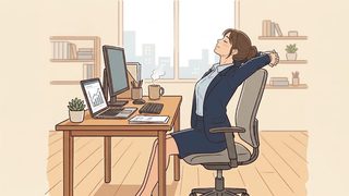 デスクワークで背中を伸ばしてもコリが取れないのはなぜ？