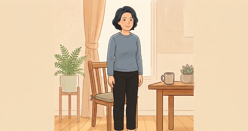 腕の重さを左右で確認するセルフチェック