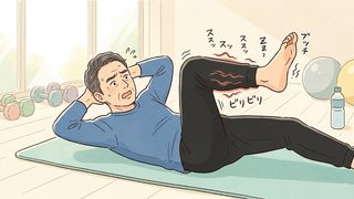 お腹に力を入れると足がつるのはなぜ?