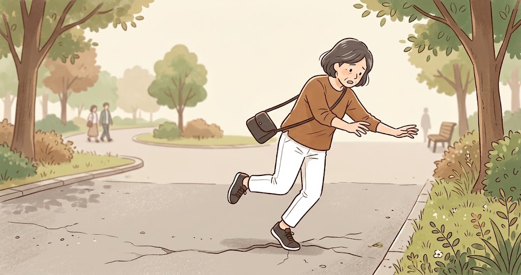平らな道でよくつまずくのはなぜ？反り腰が引き起こす歩行のクセ